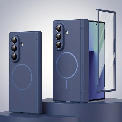 Samsung Galaxy Z Fold 5 Case, Magnetic Wireless Charging, Full Coverage Spring Hinge, New Z Fold 5 Protective Cover, Foldable Screen with Built-in HD Screen Protector, Anti-Drop Case