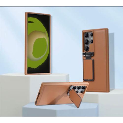 Galaxy S25 Ultra Leather Case Compatible With Camera Cover