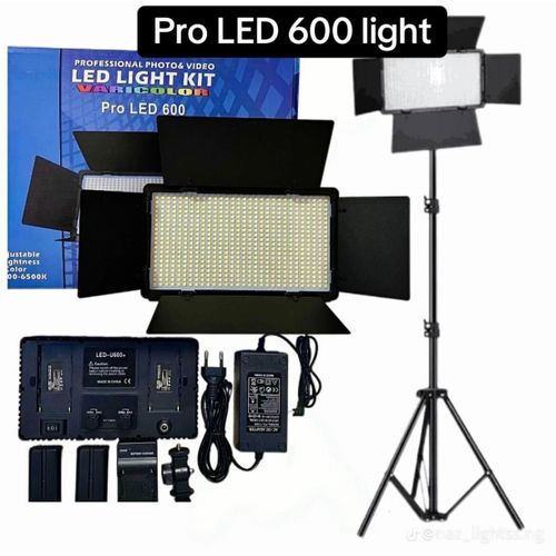 Professional Photo & Video Light Kit (led 600 Pro With Stand)