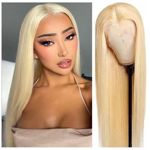 Lady Gold Wig Bone Straight Creamy White Long Hair- 20inches