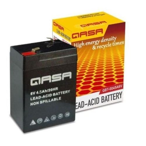 ORIGINAL Qasa 6V 4.5Ah Pin Type Rechargeable Fan Replacement Battery