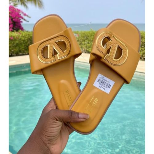 Women’s Mustard Yellow Flat Slide
