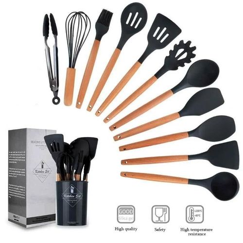 12pcs/set Silicone Cooking Utensils Spoons Non-stick