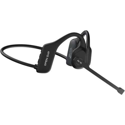 Bone Conduction Headphones with Mic,Bluetooth Headset with ENC Noise Canceling Boom Microphone, Wireless Headset Waterproof Open Ear Headphones for Trucker Drivers Online Meeting Office Home Business