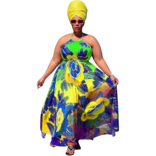 Casual Sleeveless Round Neck Backless Plus Size Dress