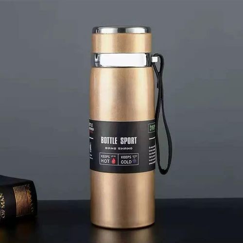 Portable Hot & Cold Vacuum Water Flask Stainless Steel Water Holder With Carrying Handle Portable Water Holding Container Vacuum Flask Hot Water Cold Water Flask - 1000ml