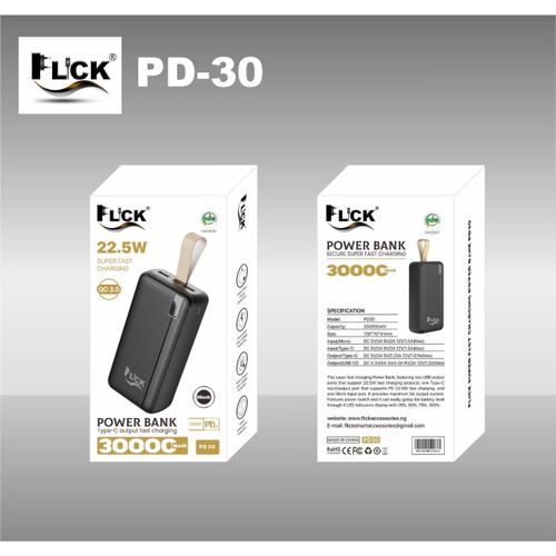 30000mah Original PD 22.5W type-c output super fast charging power bank battery pack for iPhone,Samsung , android travel essentials, campaign, camping, indoor and outdoor