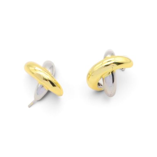 Two-tone Stud Earrings
