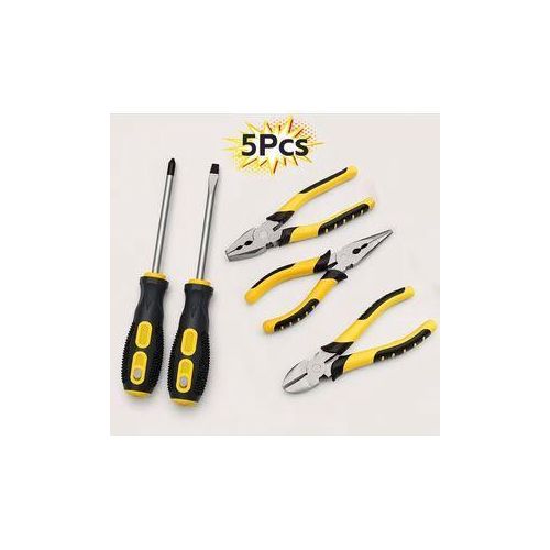 5-in-1 All-purpose Set/Multi-functional Electrician's Pliers Set Including Diagonal Pliers/wire Strippers/long-nose Pliers & Screwdrivers. Ergonomic Design. Home Car Repair DIY Tool Set. Powerful and Precise Hand Tools