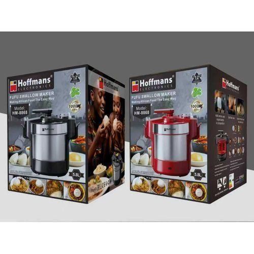 Automatic Yam Pounder/Fufu Swallow Maker (Cook & Pound) black