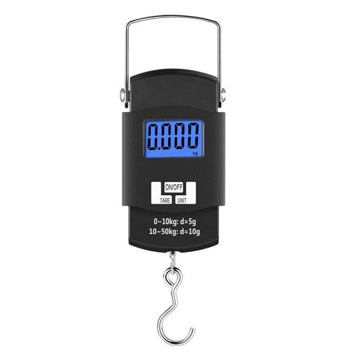 High Precision Portable Electronic Hanging Scale 50kg, Mini Digital Luggage Scale with LCD Backlit, Battery Powered (Includes 2 AAA Batteries)