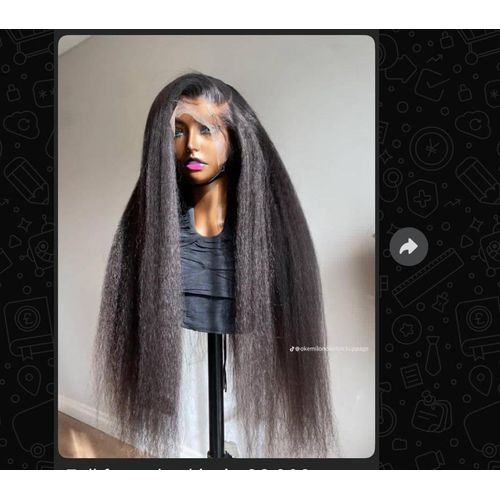 High Kinky Straight HD Lace Fronter Wigs With Baby Hair