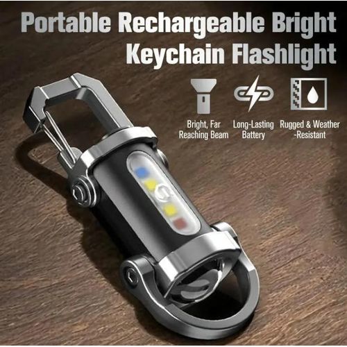Portable Rechargeable Bright Keychain Flashlight
