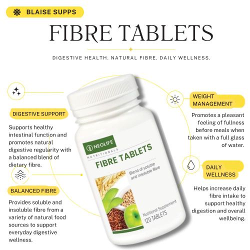 Fibre Tablets – Digestive Health & Natural Fibre Support – 120 Tablets