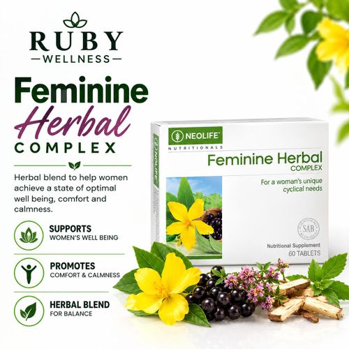 Neo Feminine Herbal Complex - 60 Tablets, Women's Herbal Supplement for Menstrual Comfort, Hormonal Balance & Daily Wellness