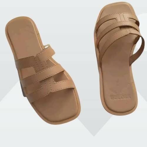 Stylish And Unique Ladies Slippers - Brown