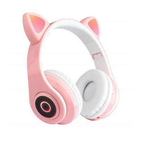 Cute Cat Ear Headset Wireless BT5.0 Foldable Gaming