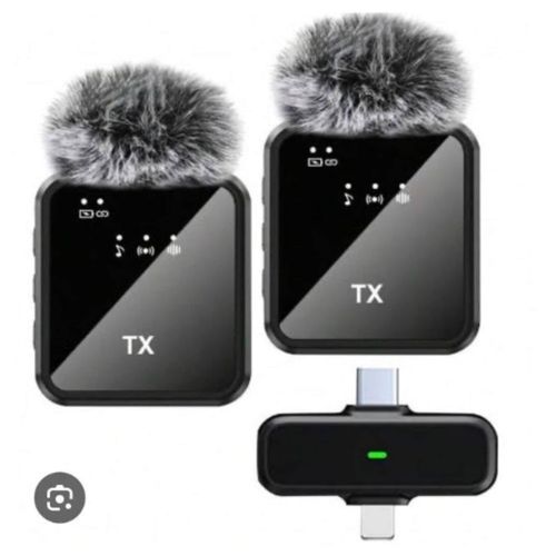 F5-2 Wireless Microphone Dual Lavalier Mic For iPhone & Type-c Devices