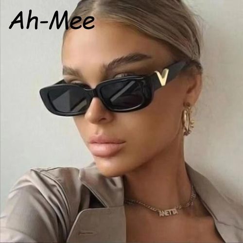 Rectangle Sunglasses Women Luxury Brand Vintage Small Frame Sun Glasses Ladies Classic Black Square Eyeglasses Oculos