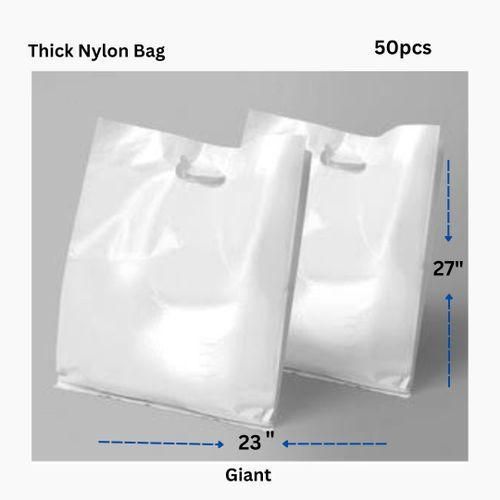50pcs Giant Thick Nylon PolyBag, Packaging Nylon - White