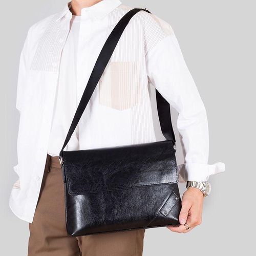 Men Large Capacity Laptop CrossBag Shoulder Bag, PU Leather Large Capacity Crossbag, Single Shoulder Bag - Shoulder Crossbody Bags for Men, Men Multifunctional Crossbag- Single Shoulder Crossbody Crossbag