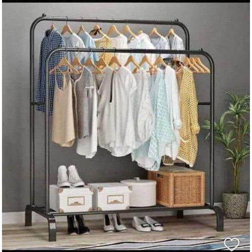 Heavy Duty 35kg Double Pole Rack Cloth Hanger and Storage Rack