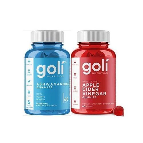 Goli Ashwagandha Gummies PLUS Apple Cider Vinegar Gummies.