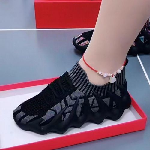 unisex futuristic knit sneakers