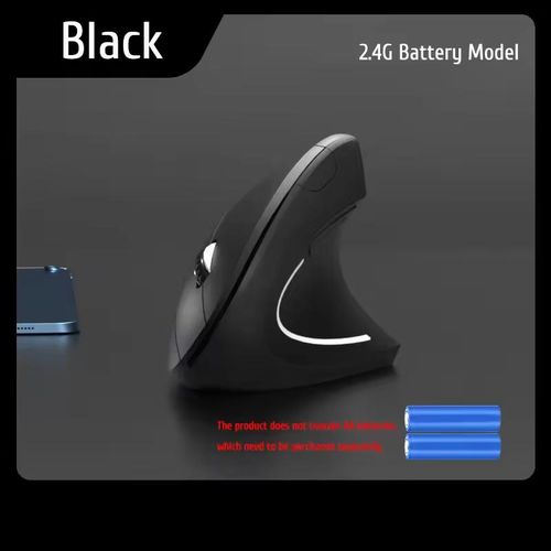 An ergonomic wireless vertical mouse with 2.4GHz wireless optical technology. 3 adjustable DPI settings: 800/1200/1600. 6 buttons. Suitable for laptops, PCs, and desktop computers. Battery-powered version.