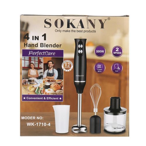 Sokany 220V D 500W 4 In 1 Hand Stick Immersion Blender Set K