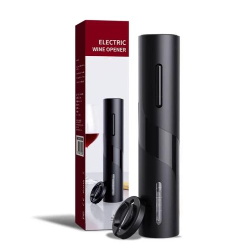 electric wine opener, automatic corkscrew opener, battery operated wine bottle opener, electric corkscrew remover, black wine opener set