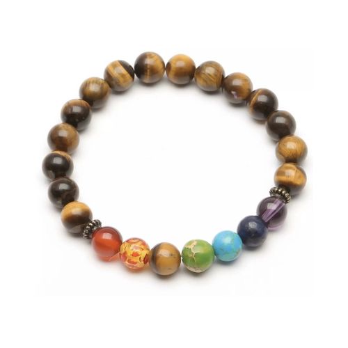 Tiger Eye Black Beads Bracelet