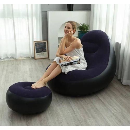 Inflatable Relaxing Sofa Chair + Foot Rest + Manual Pump