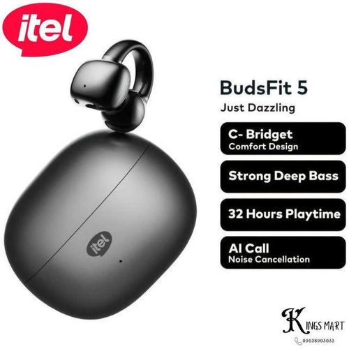 Buds-Fit 5 ANC Earbuds Clip-On Open-Ear C-Bridge Design Wireless Earbuds Space