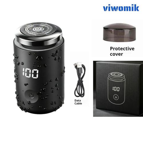 Portable USB Rechargeable Shaver – Wet & Dry Electric Razor with LED Display, Type-C Fast Charging, Men's Travel Grooming Kit