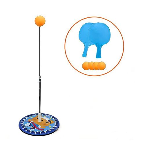Elastic Table Tennis Trainer Set with 2 Rackets & 4 Balls – Portable Indoor/Outdoor Practice Kit