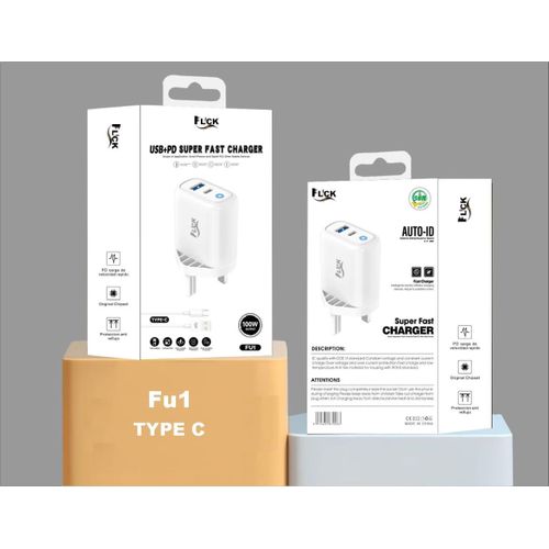 100W Wall Charger Power Adapter with Cable, Super Fast Charging, Compact Design, Energy Efficient, Compatible with Galaxy and USB Type C Devices, white