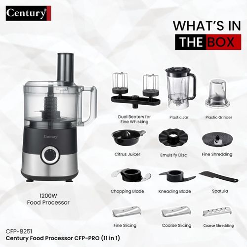 Century 11in1 Professional FOOD PROCESSOR 1200W