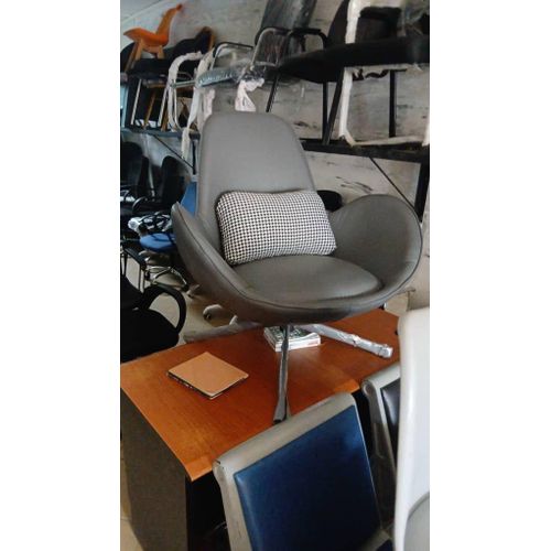 Modern Upholstered Accent Lounge Chair with Lumbar Cushion