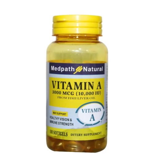 Vitamin A 3000mcg ( 10000 Iu) From Fish Liver Oil 100 Softgels