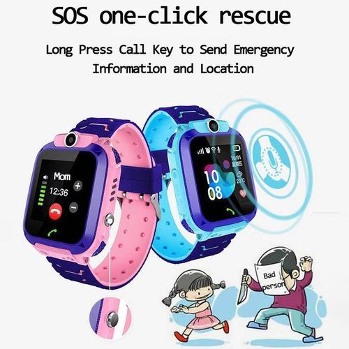 Kids Smart Watch with GPS Tracker & SIM Card Slot - IP67 Waterproof, SOS Emergency Call, Anti-Lost Child Locator, Camera & Educational Games for Boys & Girls