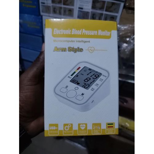 Digital Electronic Blood Pressure Monitor – Automatic Upper Arm BP Machine with Large LCD Display & Memory Function