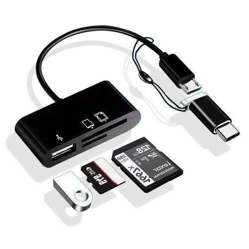 Multifunction OTG Type C Micro Flash Drive Card Reader