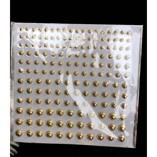 Gold Ball Nose Stud / Body Piercing Sticker Sheet (100 Pieces)