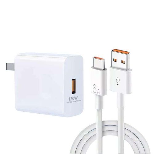 Super-Fast 120W Charger Head + TYPE-C USB 6A Cable