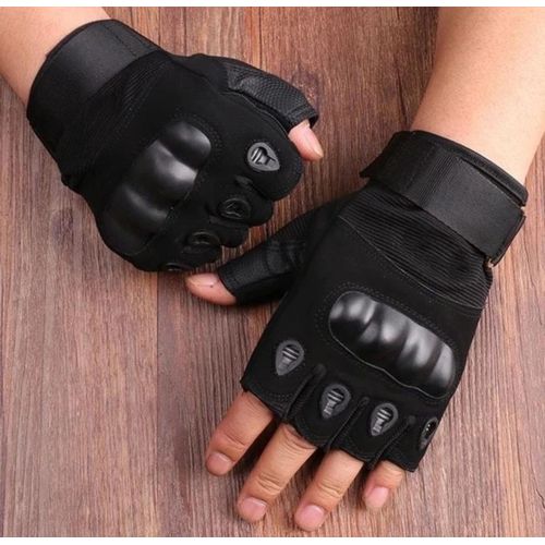 Anti-Slip Tactical Half Finger Gloves with Hard knuckles