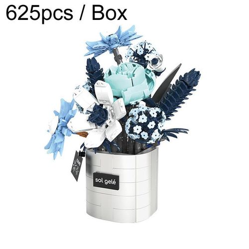 625pcs / Box Kids Building Blocks Bouquet Puzzle Toys Adult Gift Small Pellet Building Blocks Set