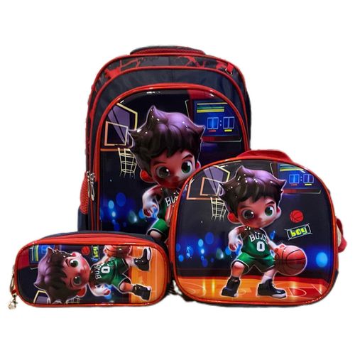 BBALL Trendy 3-in-1 School Backpack Set