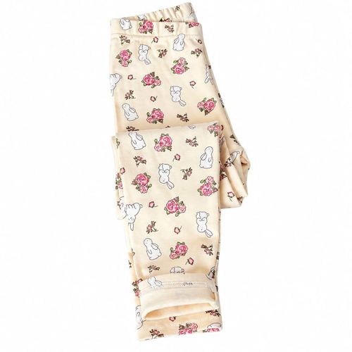 Girls’ Thick Soft Stretch Bunny Design Leggings