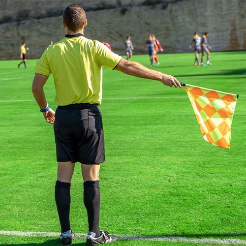 Referee Flags, Football Referee Sideline Flags, Hand Flags, Signal Flags, Large Square Flags, Universally Used Internationally